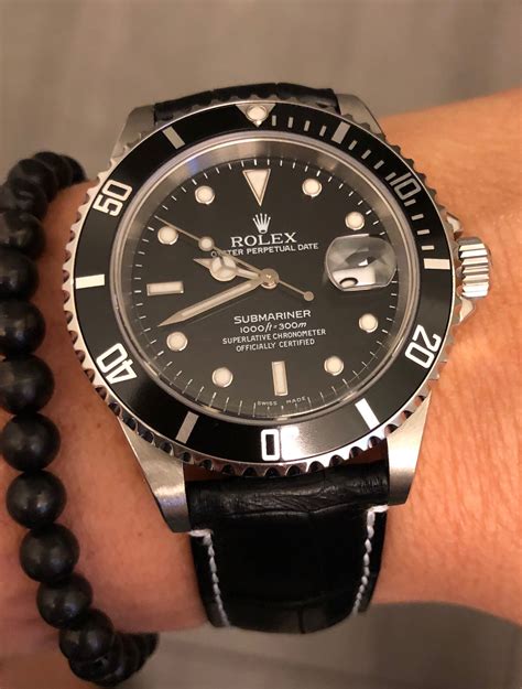 rolex with leather strap